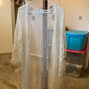 Crochet duster white xl